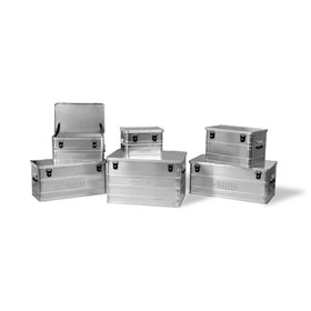 Alutec Aluminumbox B 47 incl. Zylinderschlsser, stabile Aluminiumbox mit Versteifungssicken zur Wand - und Eckenverstrkung, 