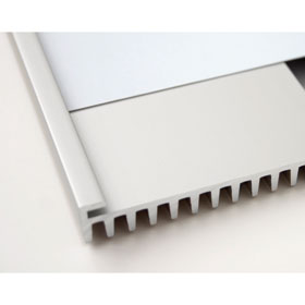 ALUMINO Türschild bruchsichere Acrylglasabdeckung, 2 seitl. Verschlussclips,