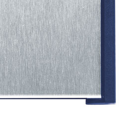 BOX Trschilder, blau Aluminiumrckplatte in Edelstahloptik, ABS-Kunststoffrahmen,