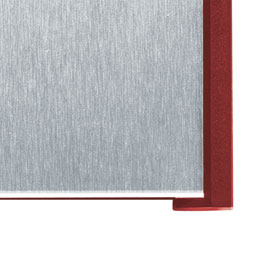 BOX Trschilder, rot Aluminiumrckplatte in Edelstahloptik, ABS-Kunststoffrahmen,