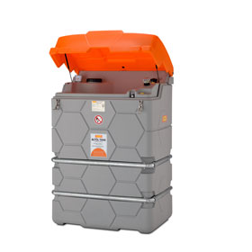 CEMO CUBE - Altöltank Outdor 2500 Liter, mit Klappdeckel, integrierter Einfültrichter mit Schmutzsieb, 