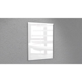 GlasFix Türschild aus Echtglas und einer hochwertigen Edelstahlkassette