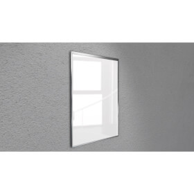 GlasFix Türschild aus Echtglas und einer hochwertigen Edelstahlkassette