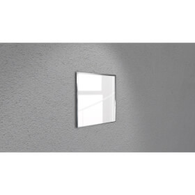 GlasFix Türschild aus Echtglas und einer hochwertigen Edelstahlkassette