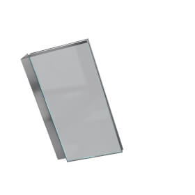 GlasFix Fahnenschild bestehend aus 2 Echtglas-Schildern und einem Edelstahlbügel