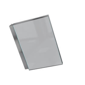 GlasFix Fahnenschild bestehend aus 2 Echtglas-Schildern und einem Edelstahlbügel