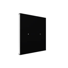 SlideFix Trschild A5 Querformat schwarz Acrylglasscheibe mit Aluminiumrahmen und seitlichem Einschub