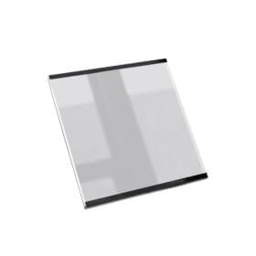 SlideFix Trschild A5 Hochformat schwarz Acrylglasscheibe mit Aluminiumrahmen und seitlichem Einschub