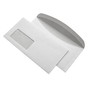 Kuvertier - Briefumschläge C6 / 5 weiß mit Fenster Papiergewicht: 75g, mit Nassklebegummierung