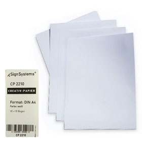 Creativ - Papier weiß DIN A4 hochwertiges, holzfreies Spezialpapier für Beschriftungseinlagen