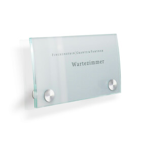 CRISTALLO Türschilder gewölbt aus Floatglas