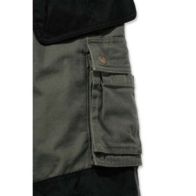 Carhartt Arbeitshose Multi Pocket Ripstop Farbe: grün/schwarz