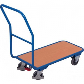 Magazinwagen Transportwagen VARIOFIT Stahlrohr - Schiebebügelwagen, pulverbeschichtet enzianblau, 