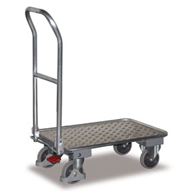 Klappwagen Alurohrwagen Transportwagen VARIOFIT Aluminiumwagen mit klappbaren Schiebebügeln, 