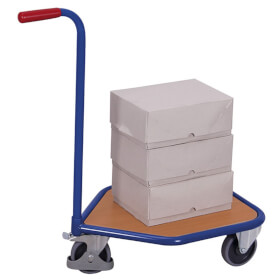 Griffroller Magazinwagen Transportwagen VARIOFIT Dreieck-Griffroller mit Holzladefläche