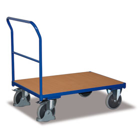 VARIOfit® Transportwagen Schiebebügelwagen, pulverbeschichtet enzianblau, 
