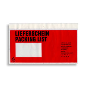 Dokumententasche DIN lang Textaufdruck: Lieferschein -  Packing List