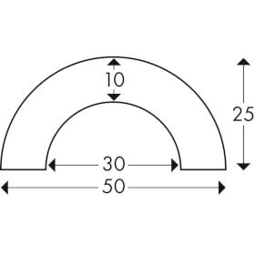 Knuffi SHG Warn- und Schutzprofile Kantenschutz Rohrschutz fr Rohr-Durchmesser 20-40 mm, selbstklebend