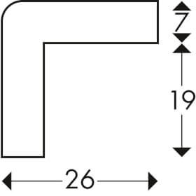 Knuffi Eckschutzprofil Removable Typ E wei, selbstklebend/ablsbar, Lnge: 1,0 m