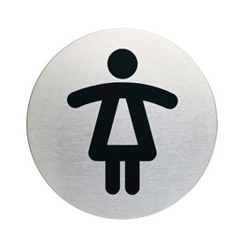 Piktogramme rund Symbol: WC Damen