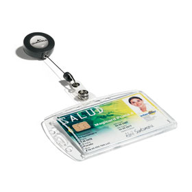 Namensschilder Hartbox mit Ausweiskartenhalter für Betriebs - / 