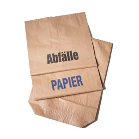 DEISS Papiersack braun Aufdruck: ABFÄLLE