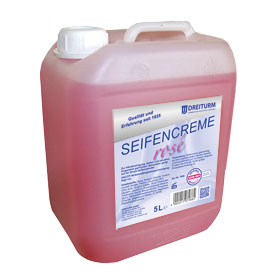 DREITURM Seifencreme rosé Kanister - Ware zum ökonomischen Wiederbefüllen