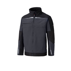 Workwear und strapazierfähige Dickies mit Reflexelementen Dickies hochwertige Arbeitsjacke grau-schwarz kaufen Softshell-Jacke Pro