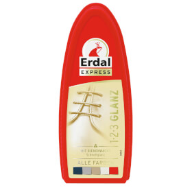 Erdal Express 1 - 2 - 3 Glanz - Schwamm alle Farben farblos fr Glanz auf Glatt - und Kunstlederschuhen