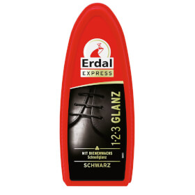 Erdal Express 1 - 2 - 3 Glanz - Schwamm schwarz fr Glanz auf Glatt - und Kunstlederschuhen