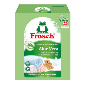 Frosch Aloe Vera Sensitiv - Waschpulver 5er Set fr alle Textilien und speziell fr empfindliche Haut geeignet