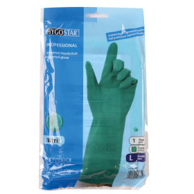 Nitrilhanschuh Chemikalienschutz Professional grün, 34 cm Länge