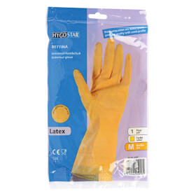 Universalhandschuh Putzhandschuh Bettina Latexhandschuh gelb, 30 cm Lnge