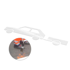 Premark thermoplastische Bodenmarkierung PKW mit Anhnger, zur Kennzeichnung von Verkehrswegen