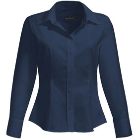 Damenblusen Business HAKRO Bluse für Damen, Langarm, marineblau, 