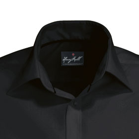Hemden Businesshemden HAKRO Business-Hemd Langarm, schwarz,