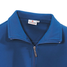 Berufsbekleidung Sweatshirt HAKRO Zip-Sweatshirt, royalblau,