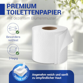 wolk Toilettenpapier BULK-Verpackung 3-lagig, 80 Rollen à 150 Blatt