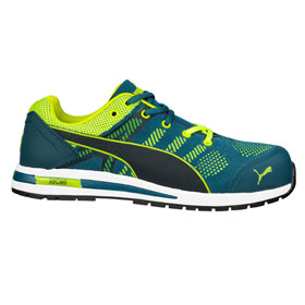 Puma Sicherheitsschuhe Elevate Knit Green Low S1P ESD HRO SRC Sicherheitshalbschuh mit Fiberglaskappe und metallfreiem Durchtrittschutz