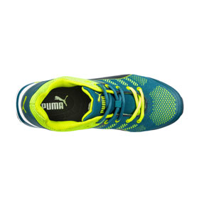 Puma Sicherheitsschuhe Elevate Knit Green Low S1P ESD HRO SRC Sicherheitshalbschuh mit Fiberglaskappe und metallfreiem Durchtrittschutz