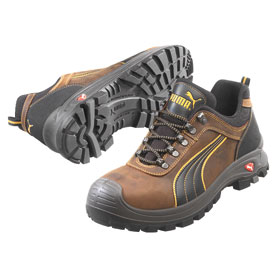 Sicherheitsschuhe Fußschutz S3 HRO PUMA Halbschuh, Farbe: braun-schwarz, m. Kunststoffkappe,