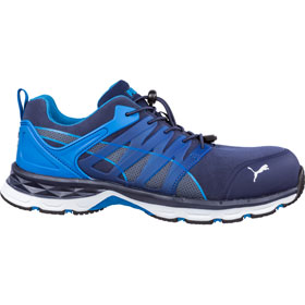 Puma Sicherheitsschuhe Velocity 2.0 Blue Low S1P ESD HRO SRC mit Fiberglaskappe und Schnellverschluss