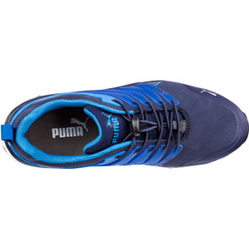 Puma Sicherheitsschuhe Velocity 2.0 Blue Low S1P ESD HRO SRC mit Fiberglaskappe und Schnellverschluss