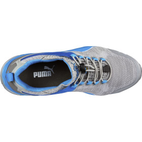 Puma Sicherheitsschuhe Xcite Grey Low S1P ESD HRO SRC mit Fiberglaskappe, Schnellverschluss und sockenähnlicher Passform