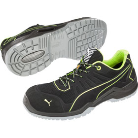 Sicherheitsschuhe Fußschutz S1P ESD SRC Puma Fuse Tc Green Low, Farbe: schwarz-grün,