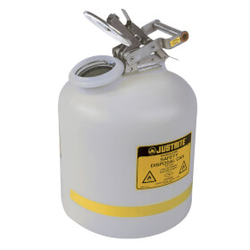 Justrite HDPE - Entsorgungsbehälter selbstschließend für brennbare und ätzende Flüssigkeiten