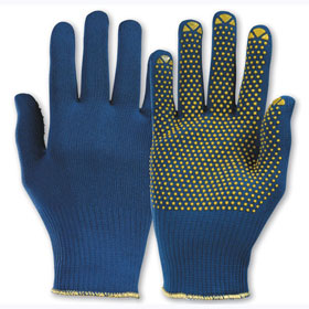 Arbeitshandschuhe Mechanischer Schutz Strickhandschuhe KCL PolyTRIX BN, Farbe: blau - gelb, 