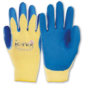 Arbeitshandschuhe Schnittschutz Schnittschutzhandschuhe KCL K - TEX, Farbe: blau - gelb, 