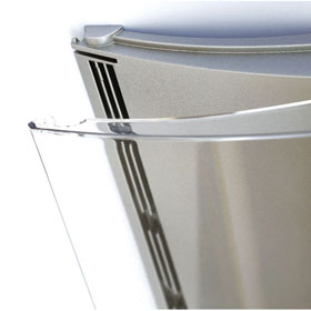 Wandschild Pixquick Silver aus Polycarbonat, leicht gewlbt,
