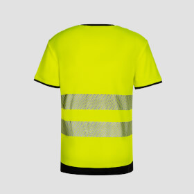 Korntex EOS HiVis T-Shirt mit schwarzer Brust Signalgelb aus atmungsaktiven Material und mit 2 Reflexstreifen